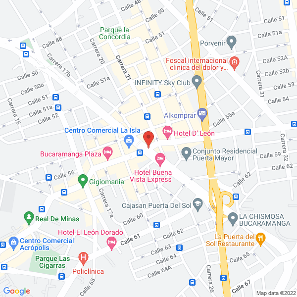 Map of Deportes Sky