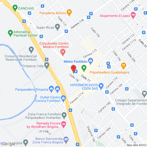 Map of Depósito La 22 Y Salinas