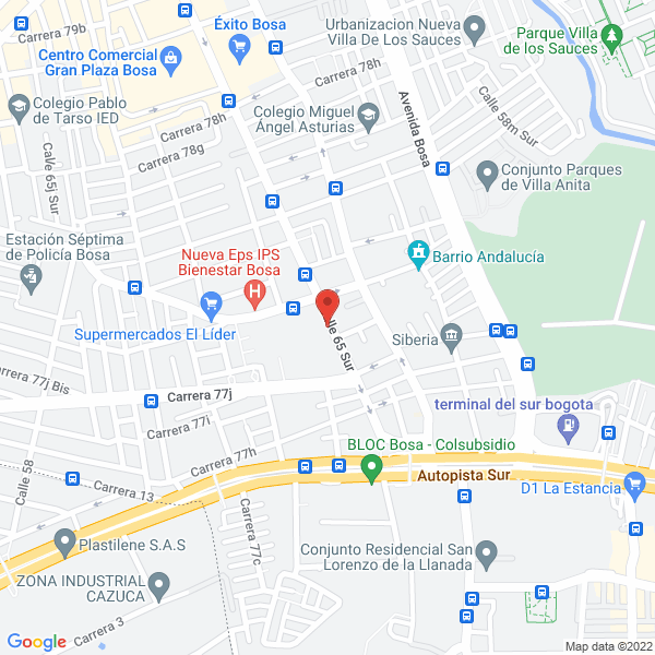 Map of Reviautos Y Motos Bosa Ltda.