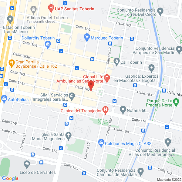 Map of Vitrea Cristales Y Laminados S.A.S.