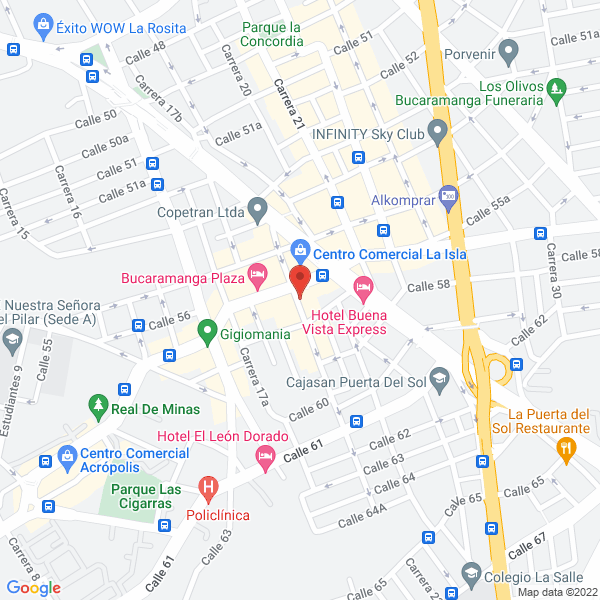 Map of Mensajería L.J.