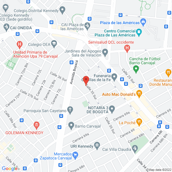 Map of Carrocerias Ingecar S.A.S