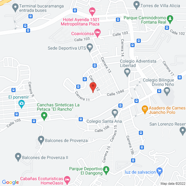 Map of Concentración Escolar Yira Castro Sede C Inem