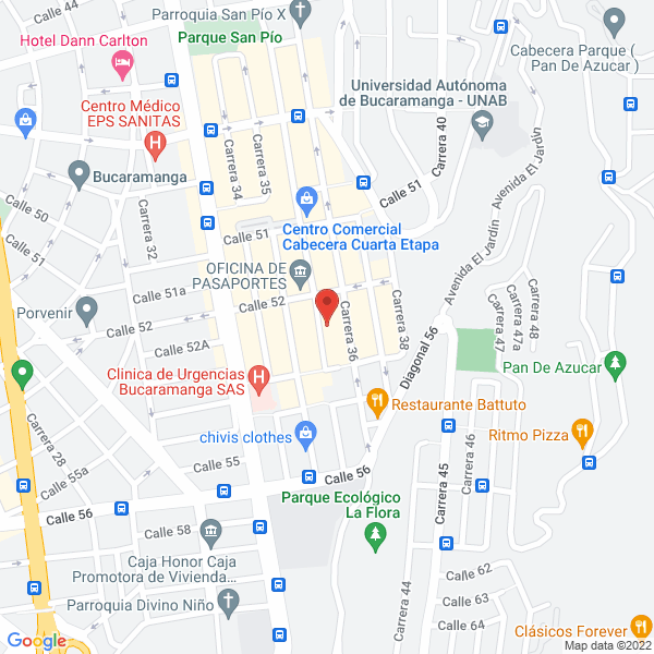 Map of Construcciones Y Asesorías De Edificaciones Y Viascaev S.A.S.