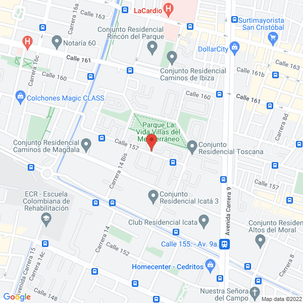 Map of Servicios Integrales De Cuidado Intensivo Pediátrico S.A.S.
