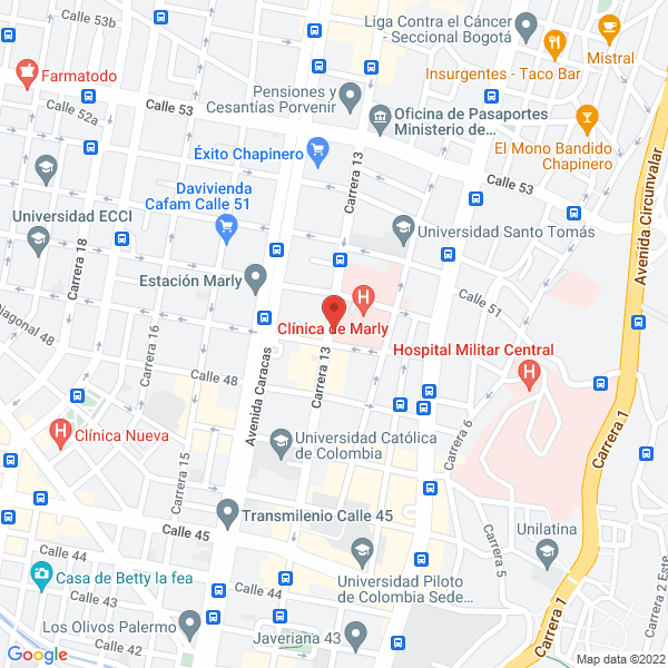 Map of Servicios Médicos M S Ltda.
