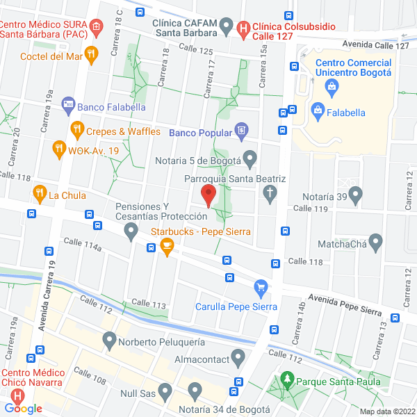 Map of Sinproh Ltda.
