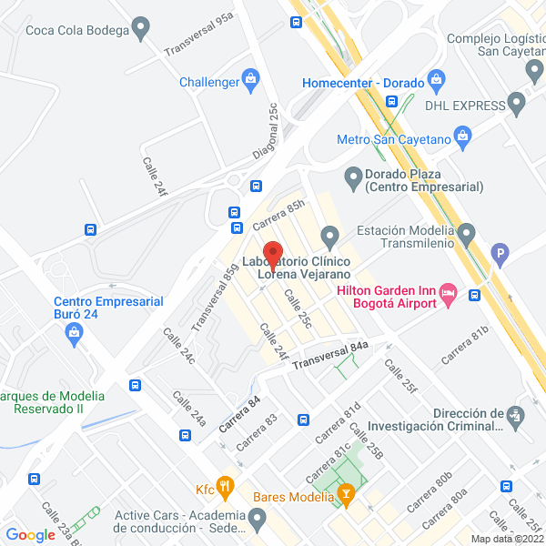 Map of Surtidora De Belleza Ltda.