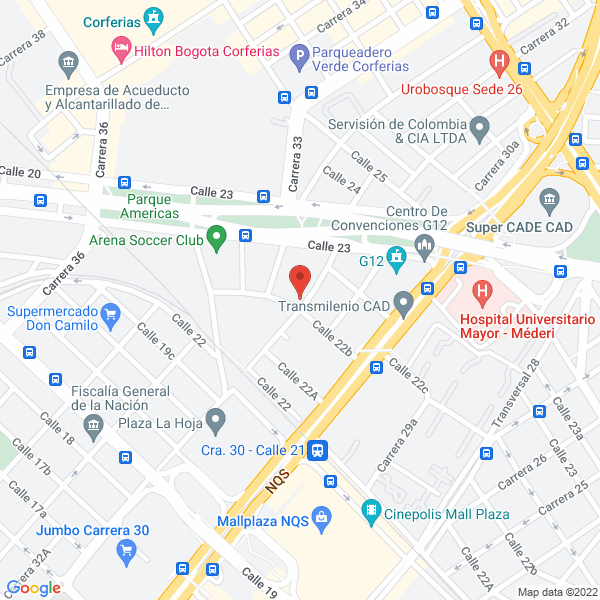 Map of Andrés Bermúdez & Cía. S.C.A.