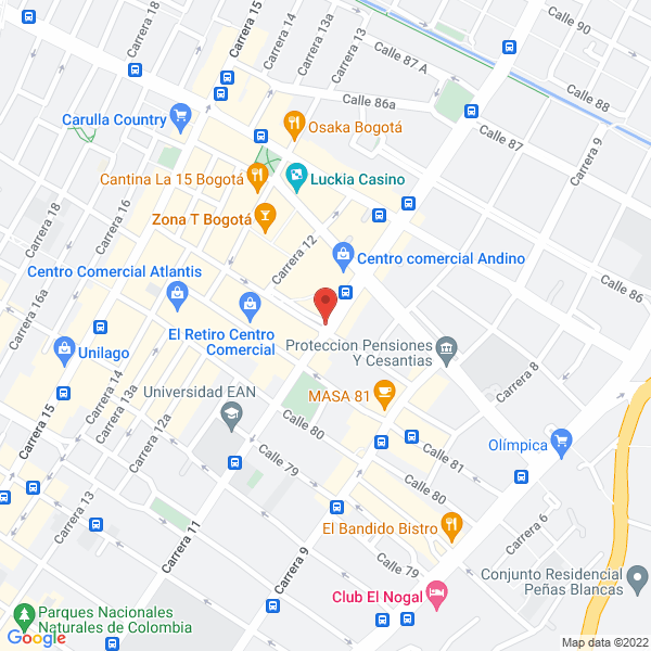Map of Axa Asistencia Colombia S.A.