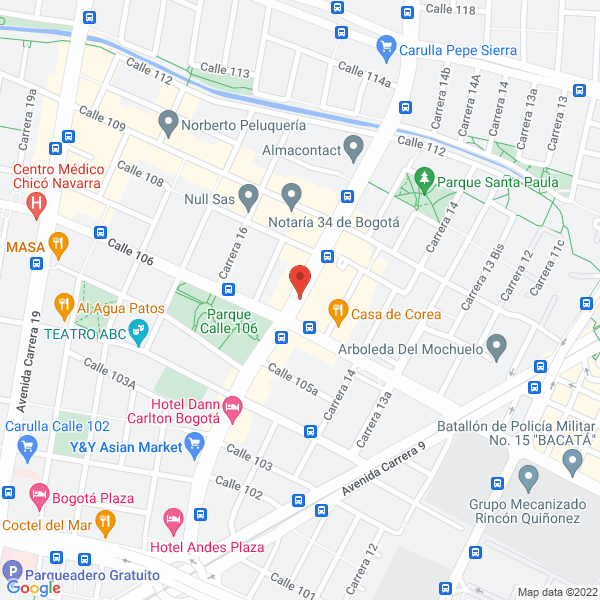 Map of Bernal & Mejía Ingenieros Asociados Ltda.