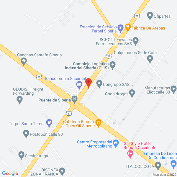 Map of C.I. Hosa S.A.