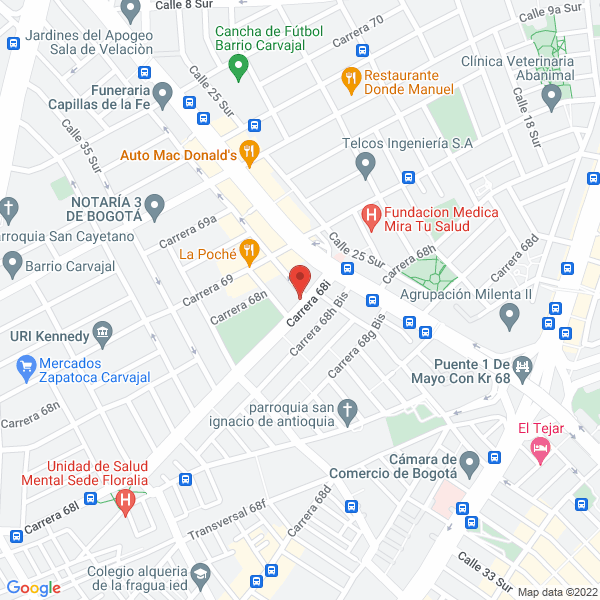 Map of Delco Servicios Y Construcciones Ltda.