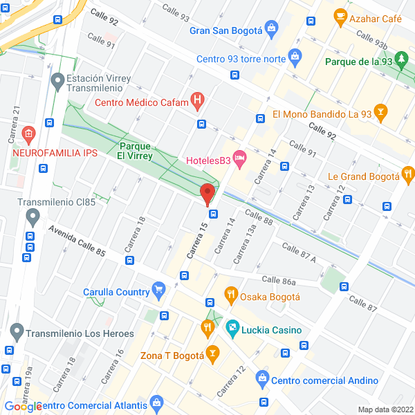 Map of Edificio Chicó 92 11 S.A.S.
