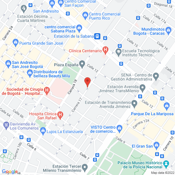 Map of Viveres De La 17 Ltda.