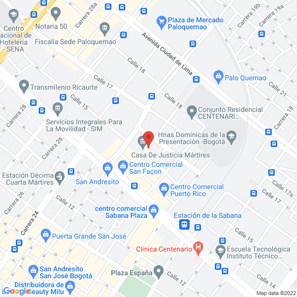 Map of Fábrica De Chocolates Andino Ltda