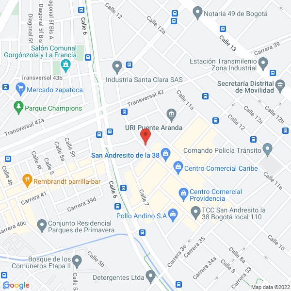 Map of Industria Colombiana De Hilos Aguila S.A.