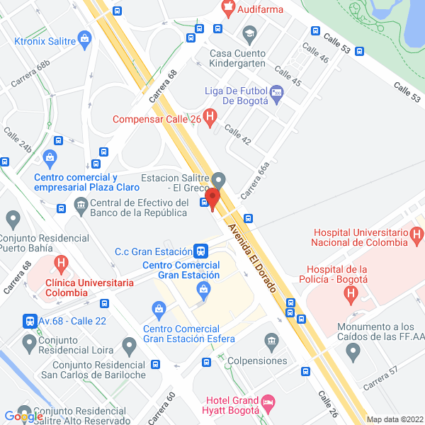 Map of Empresa De Transporte Del Tercer Milenio Transmilenio S.A.