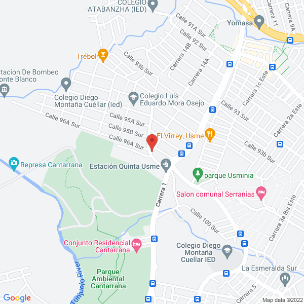 Map of Estaciones De Policía De Bogotá