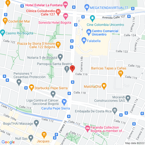 Map of Avanzar Asesores Académicos