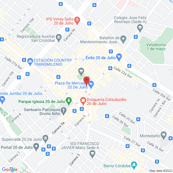 Map of Centro De Radiología Oral 20 De Julio