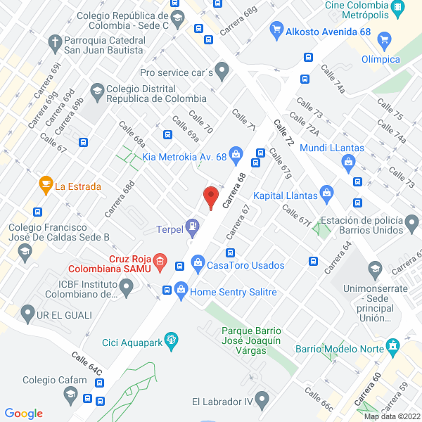 Map of Escuela De Diseño Y Alta Costura