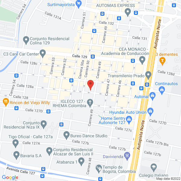 Map of Laboratorios Quirumédicas Ltda.
