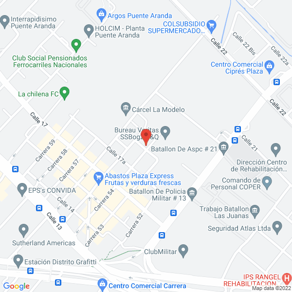 Map of A Al Dia Agua Potable S.A.S