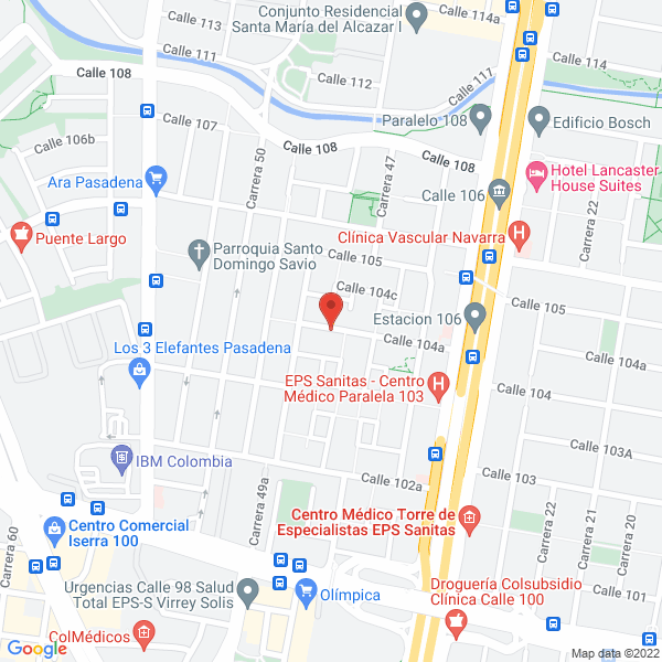 Map of Centro Integral De Neurodesarrollo Adriana Vega Cinav