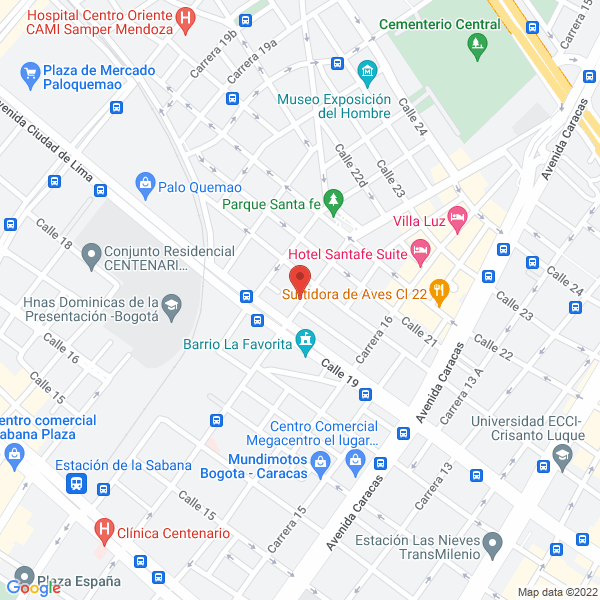 Map of Coeneq - Construencofrados Y Equipos S.A.S.