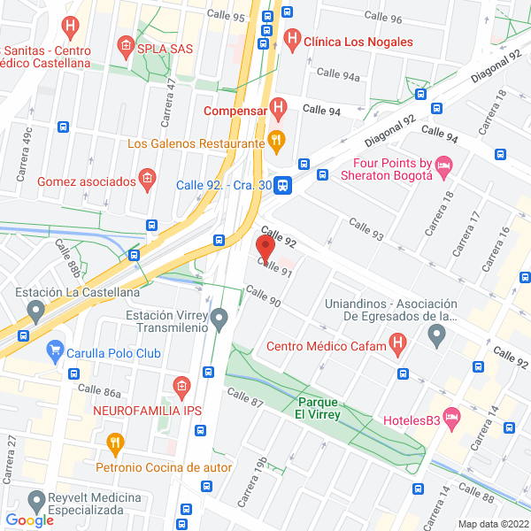 Map of Unidad Médica Diagnóstica Espinosa Gómez