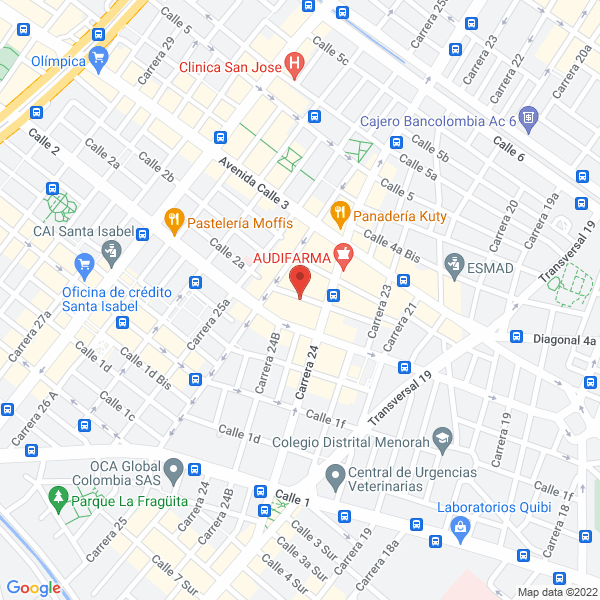 Map of Cooperativa De Trabajo Y Servicios De Invidentes Coontrasin