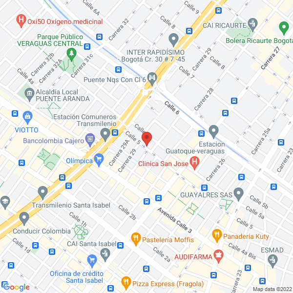 Map of Bita Unidad Terapeutica Eu