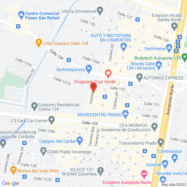 Map of Acarreos Bogotá Mudanzas
