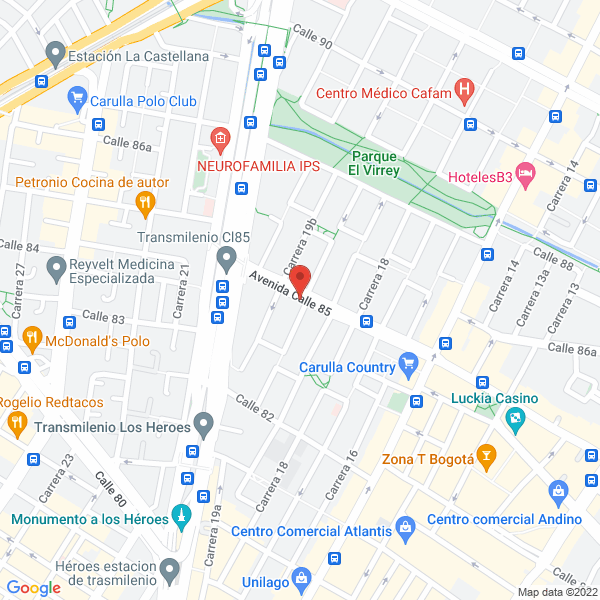 Map of Antahkarana Yoga Colombia