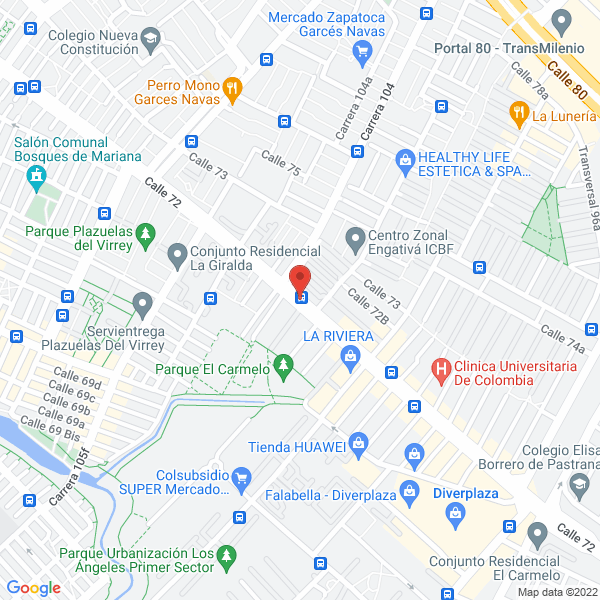 Map of Clinica Veterinaria Animatos S.A.S.
