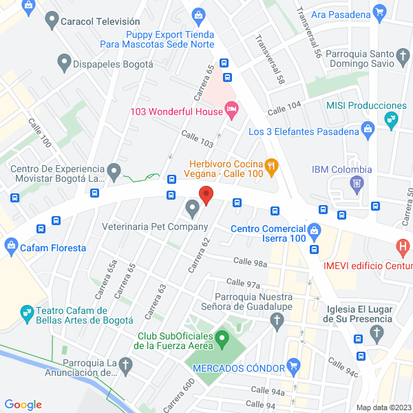 Map of Clinica Veterinaria 24 Horas Pet Company