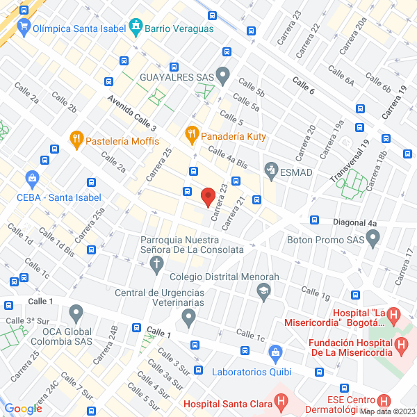 Map of Abc Idearte Enseñanza Personalizada En Ropa Interior Y Exterior
