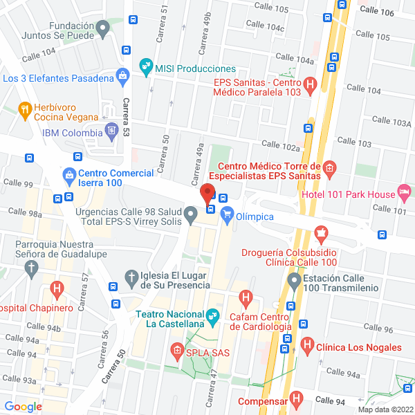 Map of Colegio Harvard
