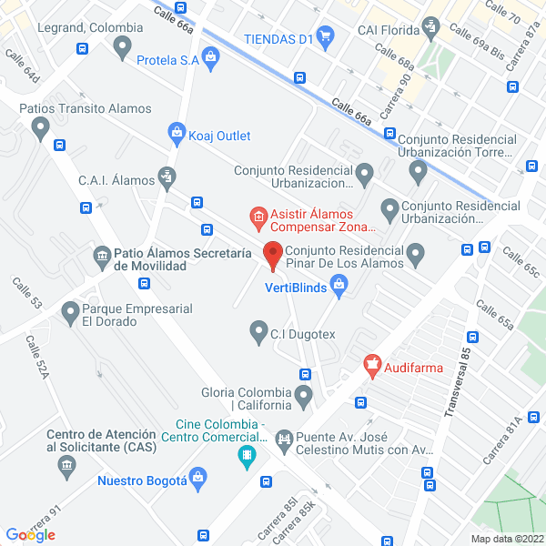 Map of Servientrega Internacional