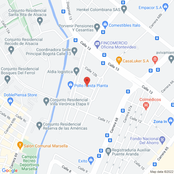 Map of Metalquímica Colombiana Ltda.