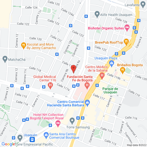 Map of Eurolab Bogotá