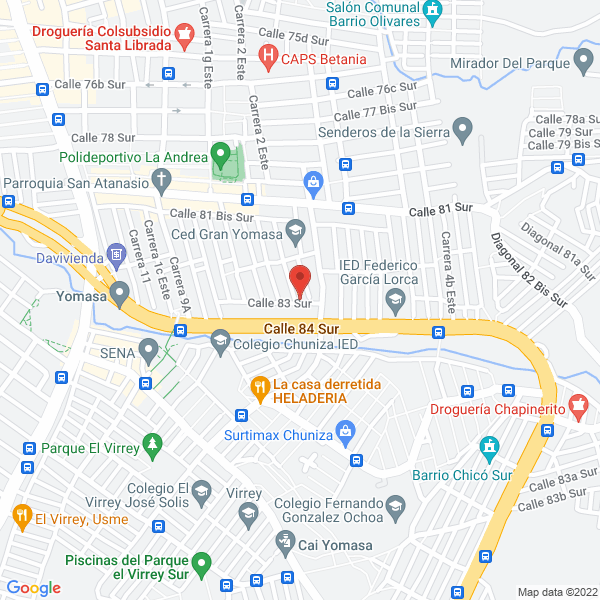 Map of Pavimentos Y Asfalto