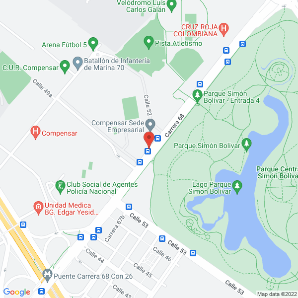 Map of Caja De Compensación Familiar Compensar