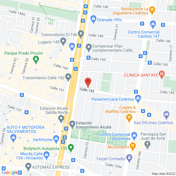 Map of Arcilla Santa Teresa S.A.S.