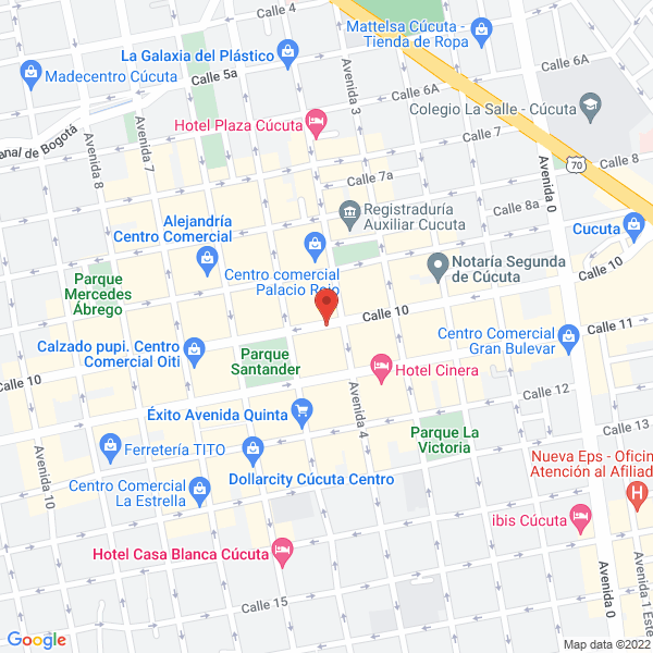 Map of Cámara De Comercio De Cúcuta