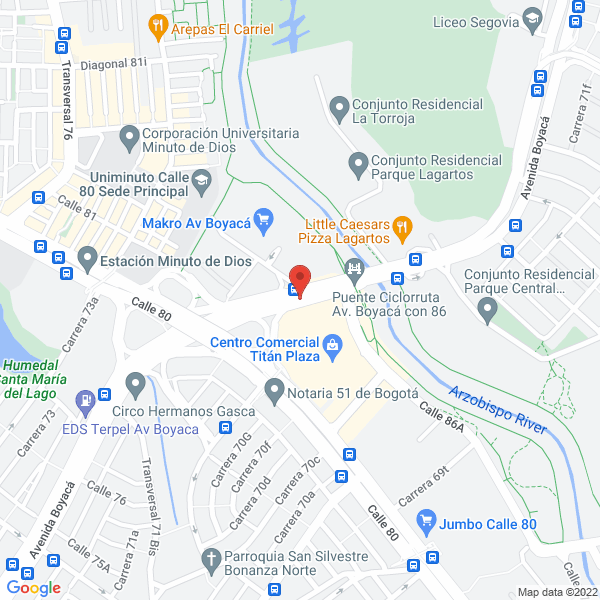 Map of Paul Frank Colombia