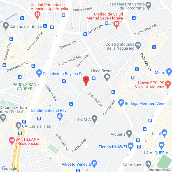 Map of Colegio Antares Inteligencias Múltiples