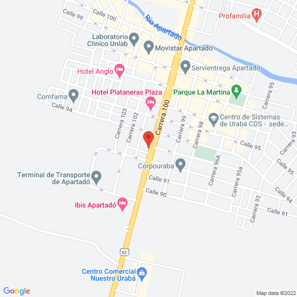 Map of Poleas & Balineras De Urabá S.A.S