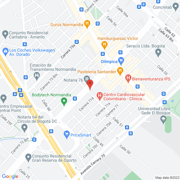 Map of Hotel Apartasuite Normandía